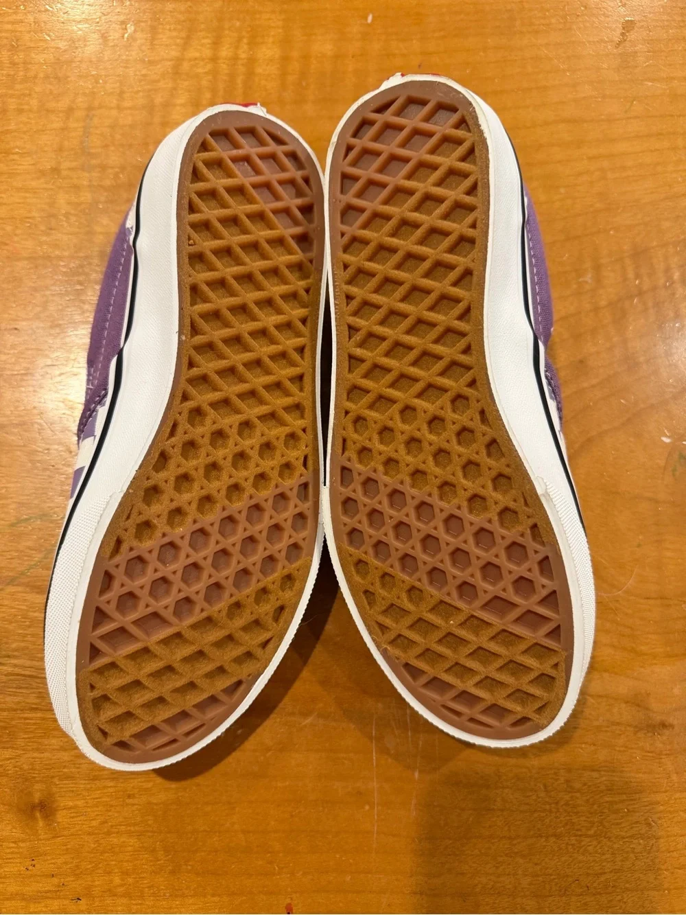 Vans Kids Slip-On Checkerboard Sneakers - Purple & White